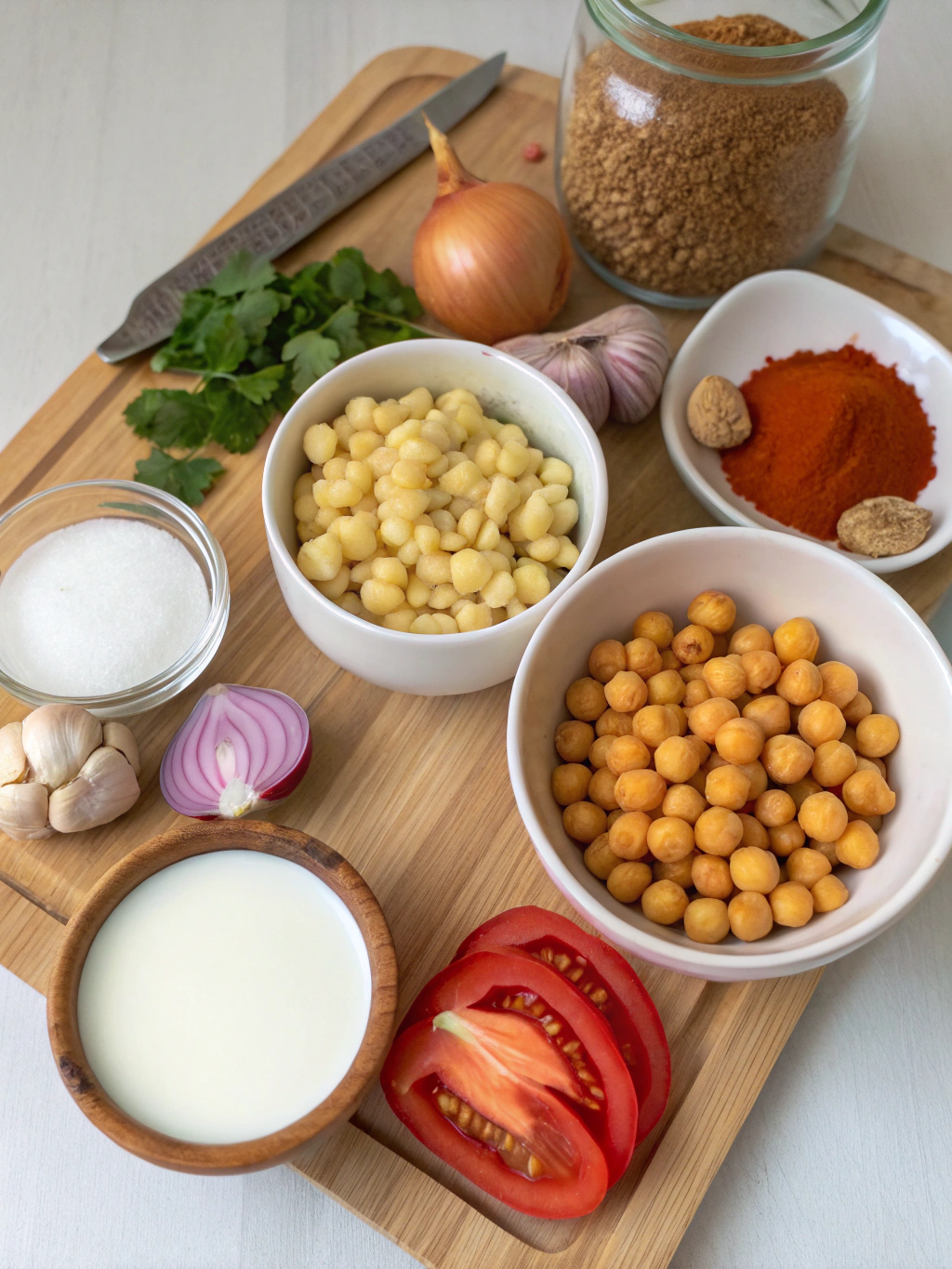 Curry de pois chiche au lait de coco