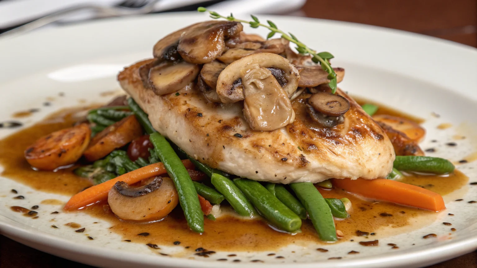 filet de poulet aux champignons