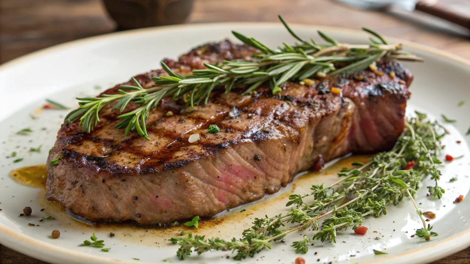 steak grillé herbes