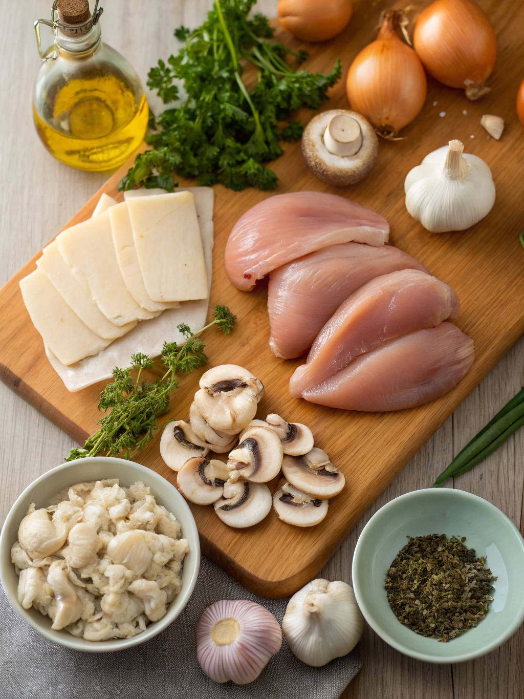 filet de poulet aux champignons