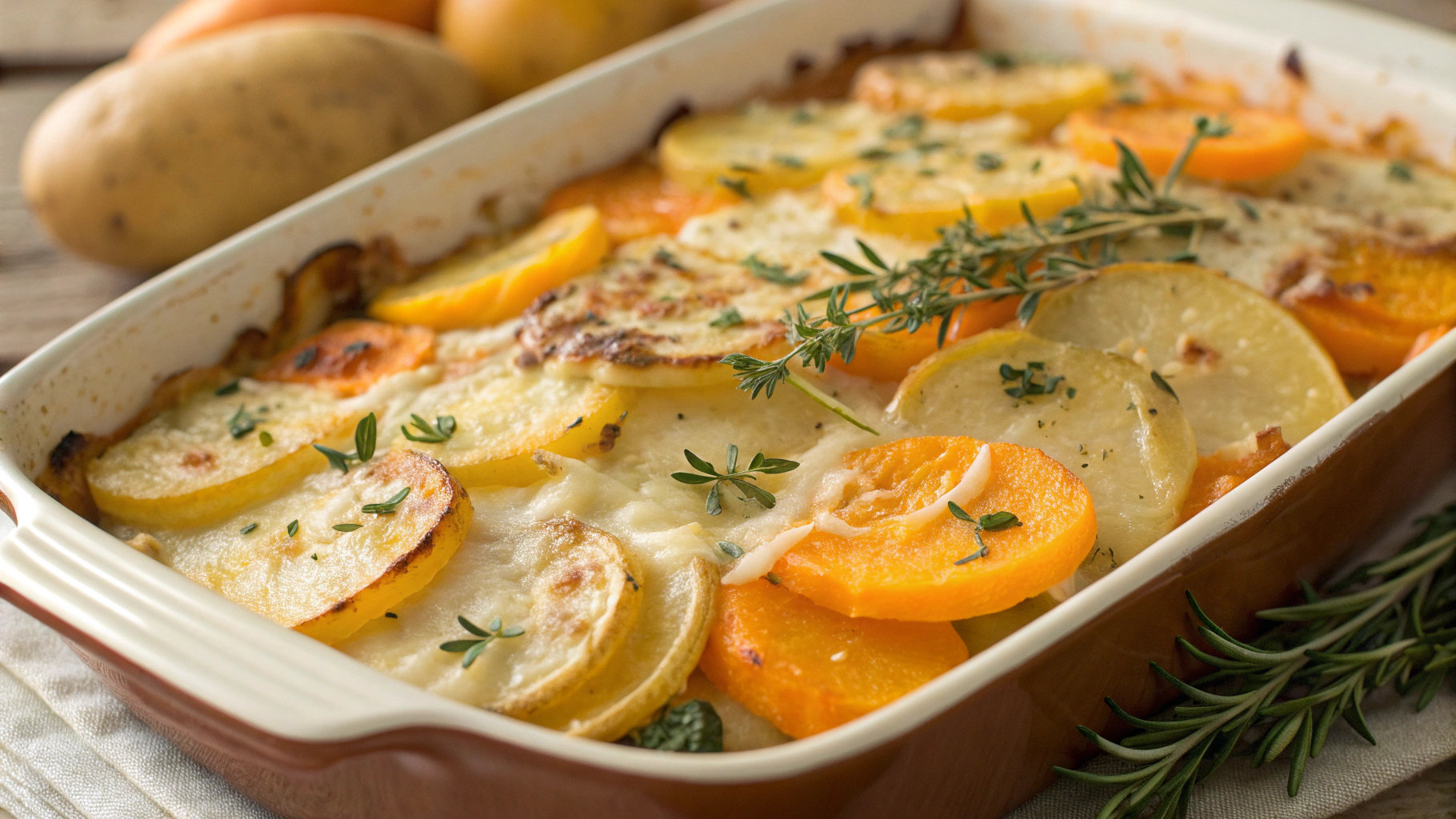gratin butternut et pommes de terre
