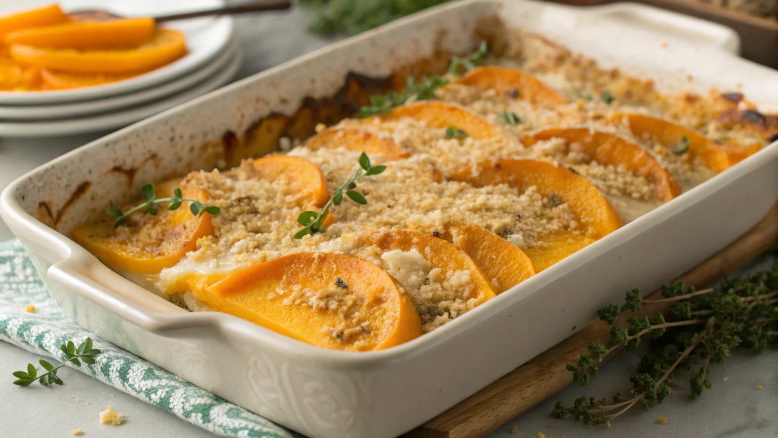 gratin butternut végétarien