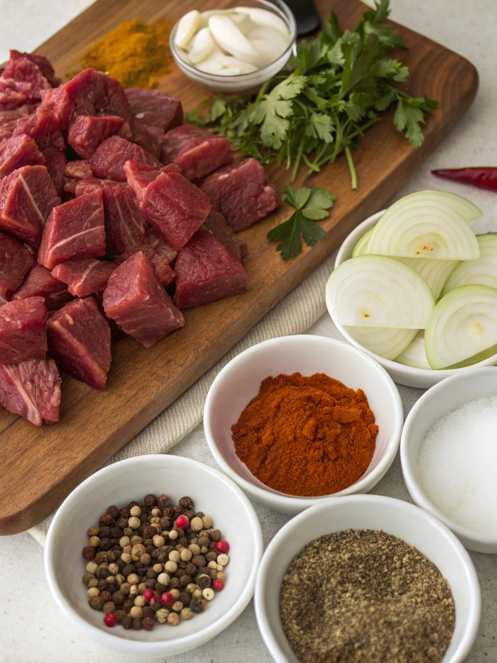 boeuf oignons et épices