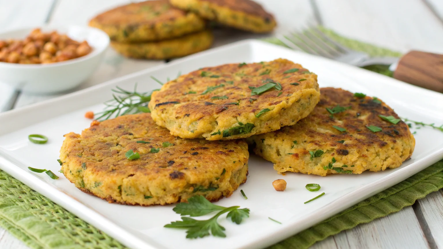 Galettes protéinées aux pois chiches
