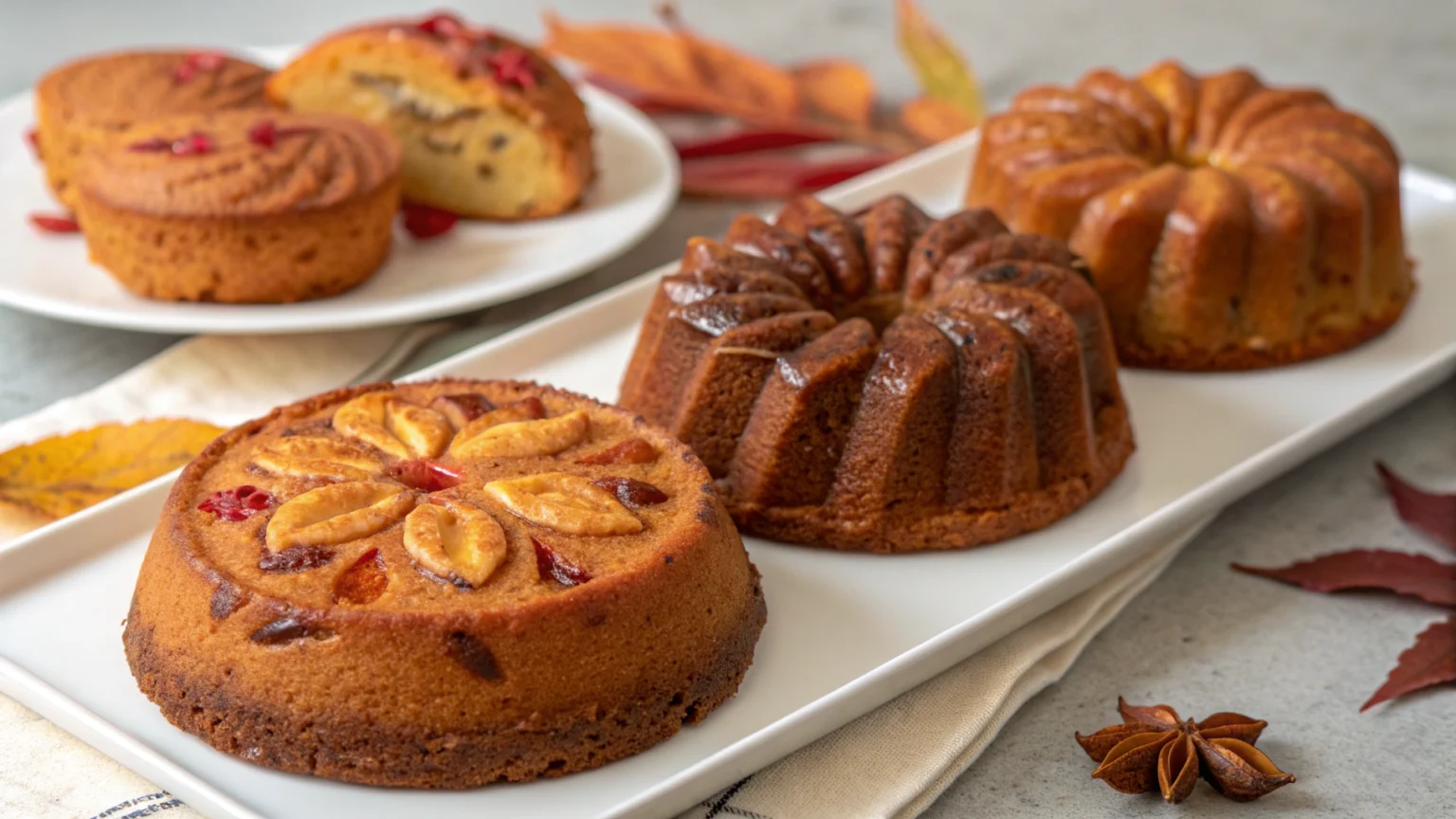 gâteaux moelleux d'automne