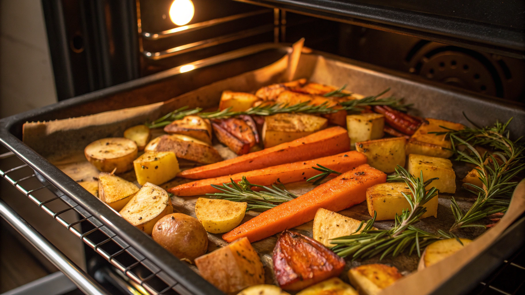 légumes rôtis au four d'hiver