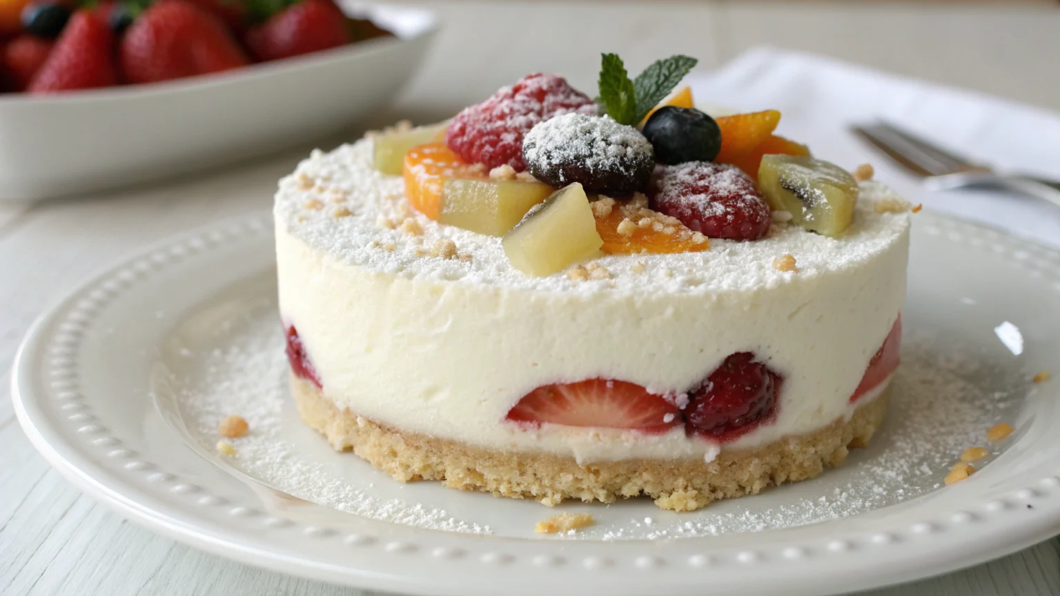 gâteau au fromage blanc sans cuisson
