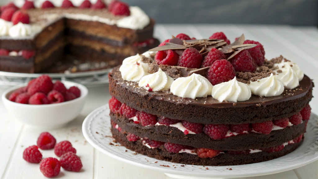 Gâteau chocolat framboises fondant et facile
