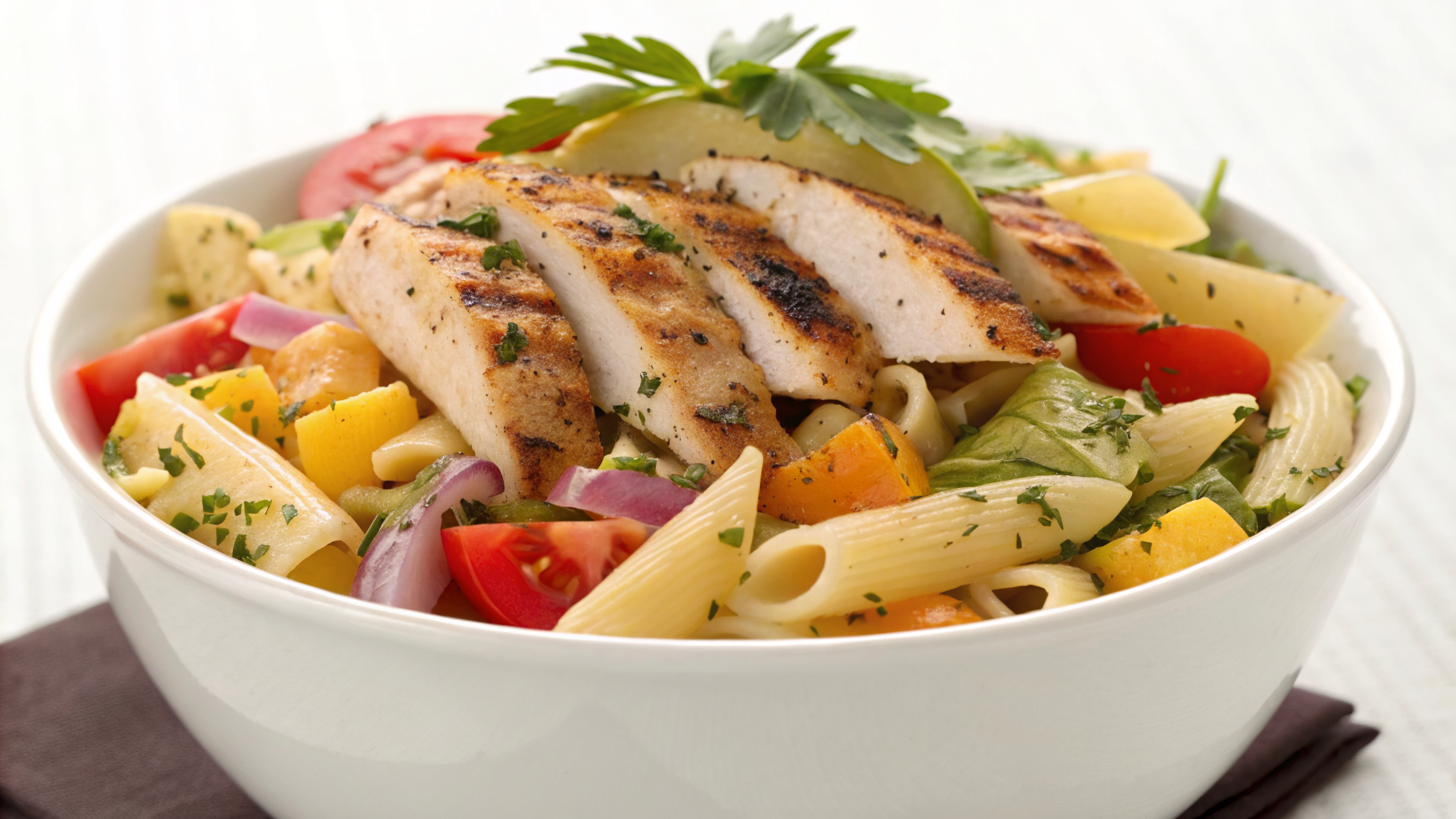 Salades de poulet et pâtes irrésistible