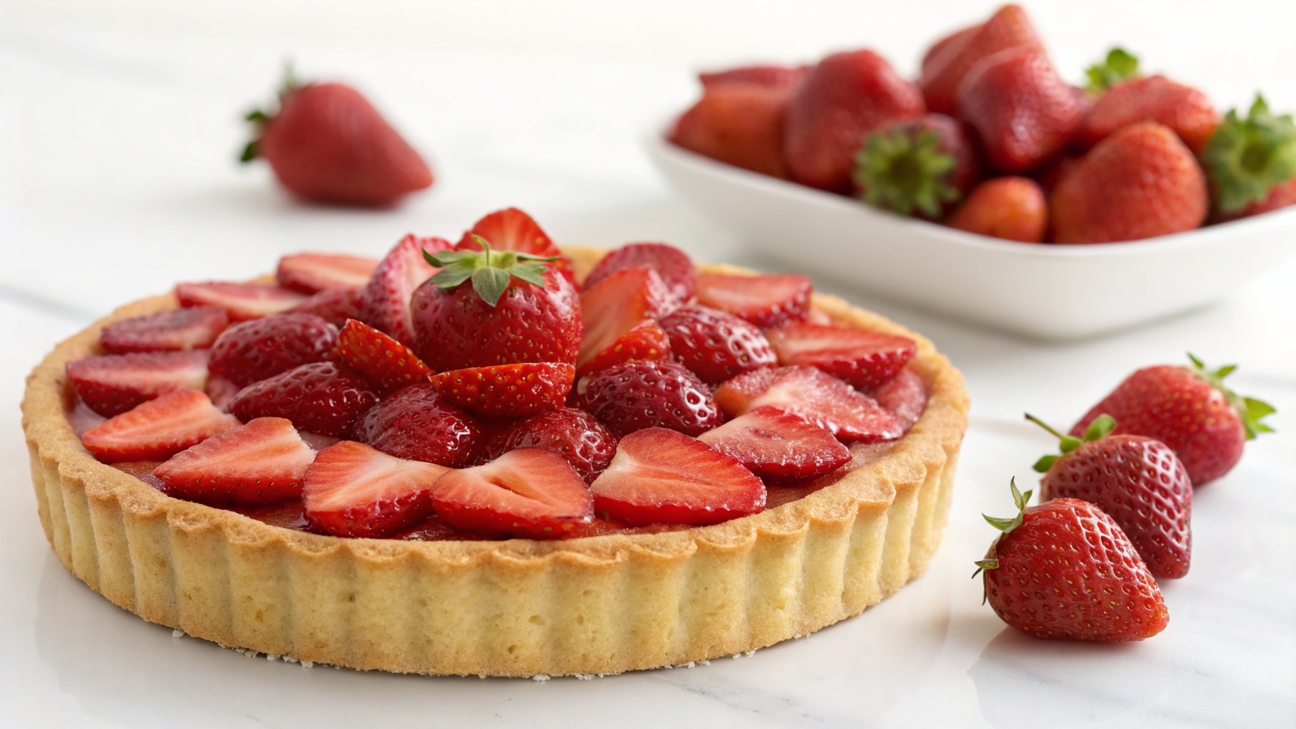Tarte aux fraises facile et rapide