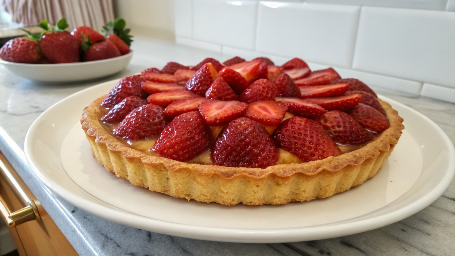 Tarte aux fraises maison
