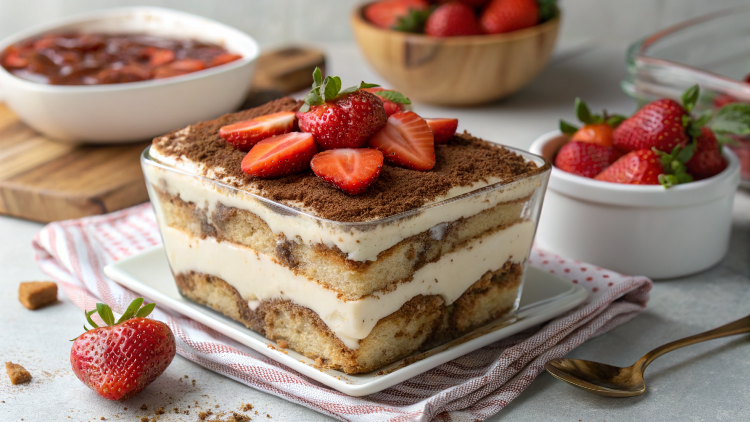 Tiramisu aux fraises