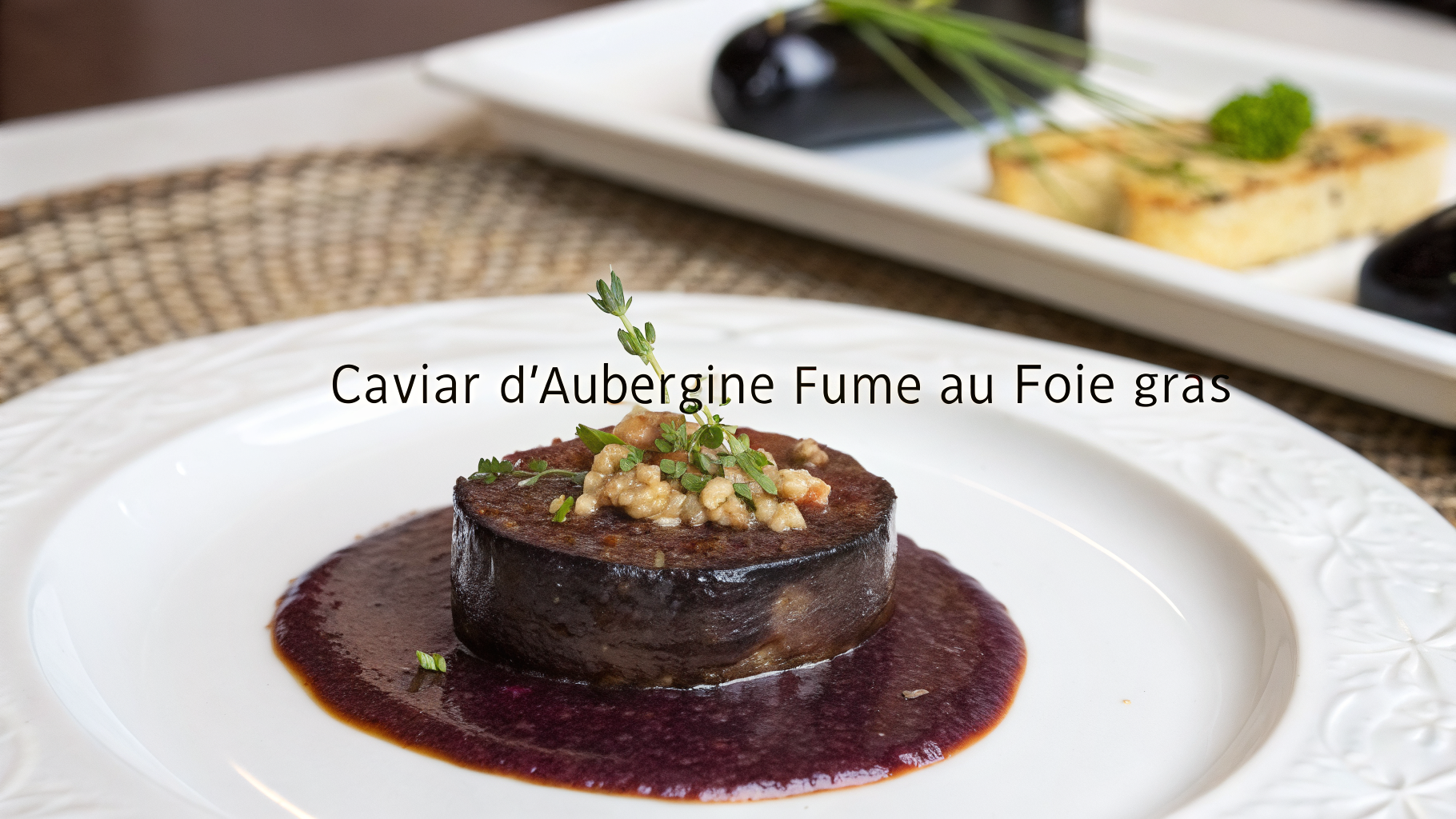 caviar d'aubergine fumé au feu