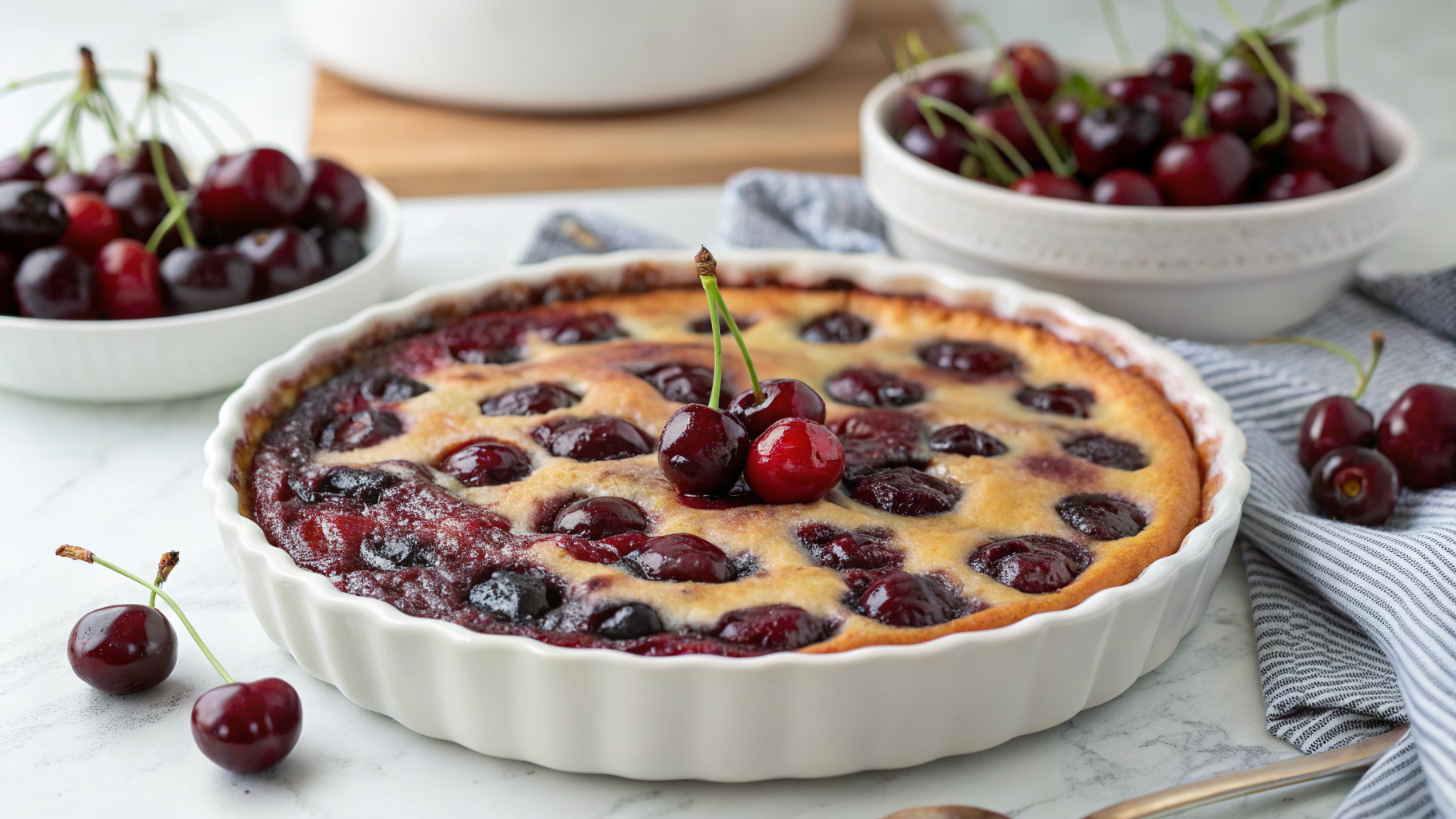 clafoutis aux cerises léger